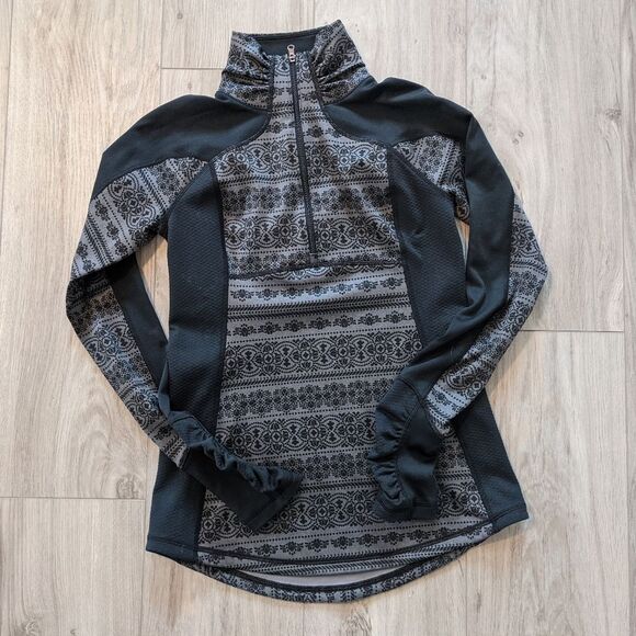 Calia By Carrie 1/2 Zip Jacket Black Grey Size Small - Picture 2 of 4